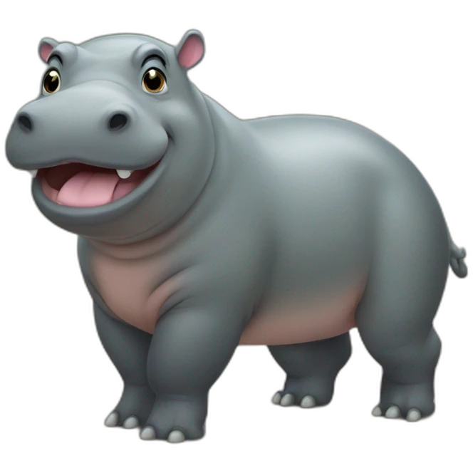 Hippopotame nain emoji