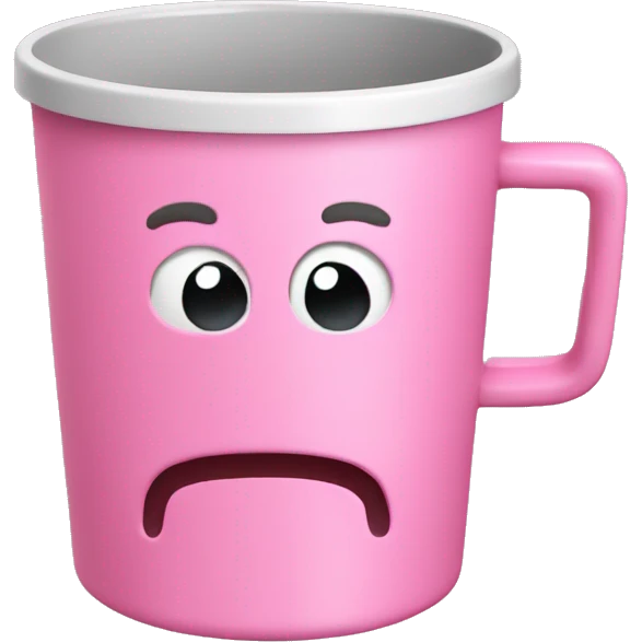 Pink Stanley drinking cup with handle emoji
