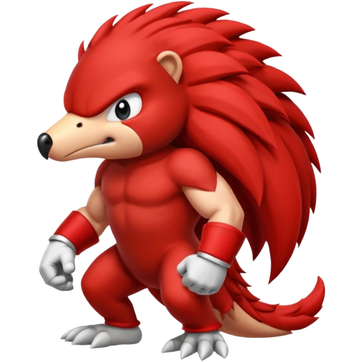 Sonic the hedgehogs friend knuckles a red animal  emoji