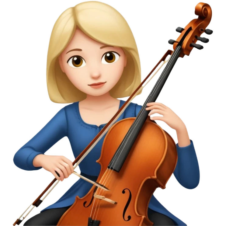 girl playing cello emoji