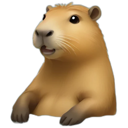 Capybara sitting in spa emoji