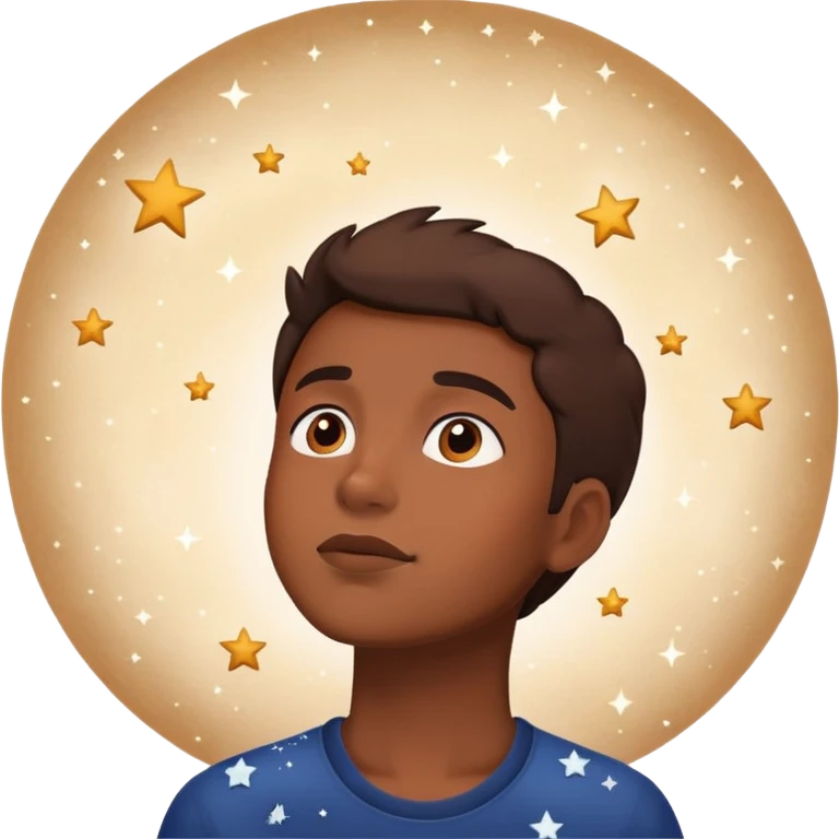 person looking up at stars emoji