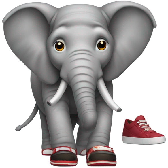 Elephant with shoes emoji