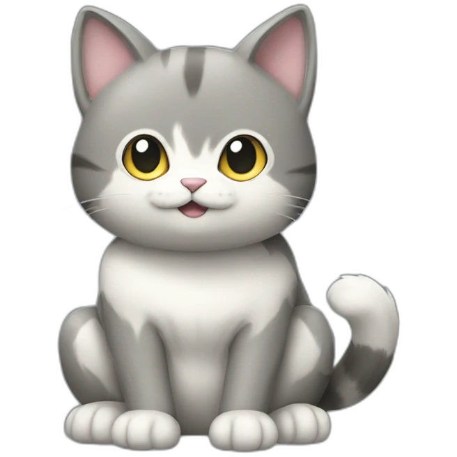 Sitting-Steel-Pokémon-cat emoji
