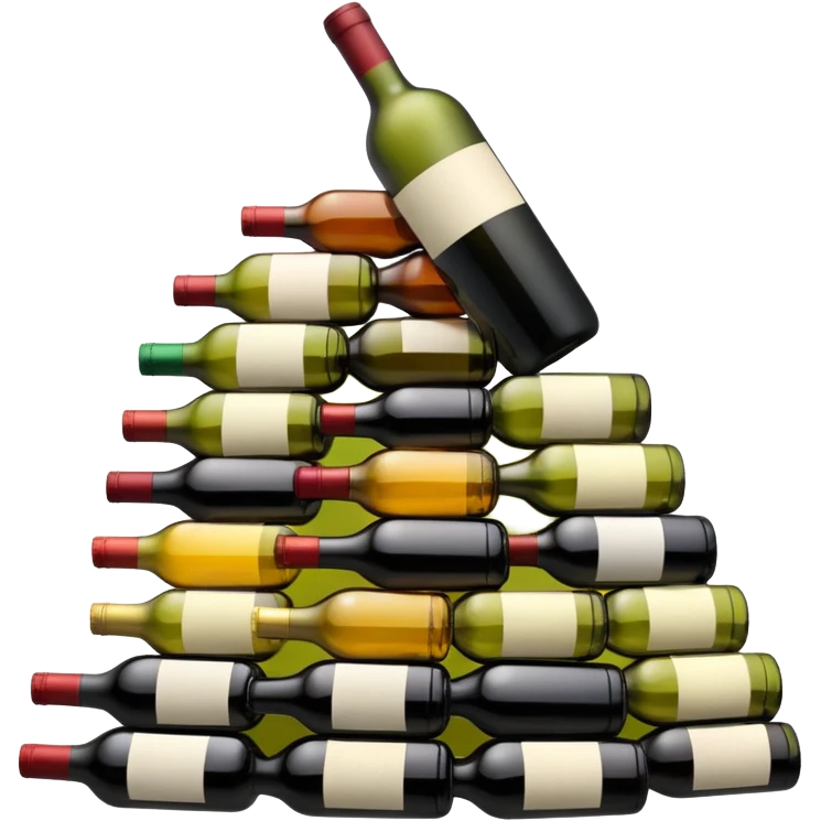 mountain of wine bottles emoji