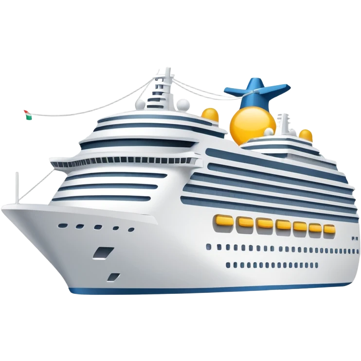 cruise ship simplified classic emoji style less detail emoji