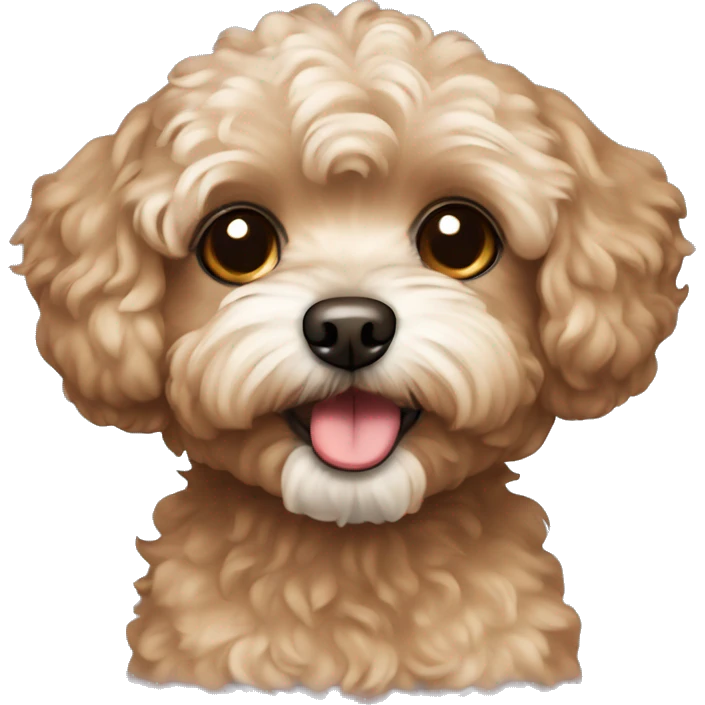 Brown maltipoo dog  emoji
