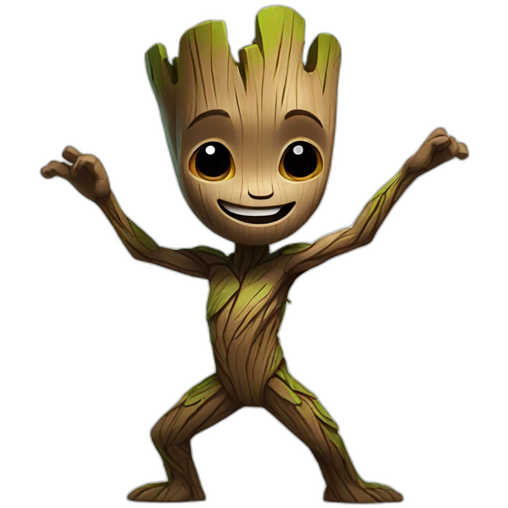 Groot dancing emoji