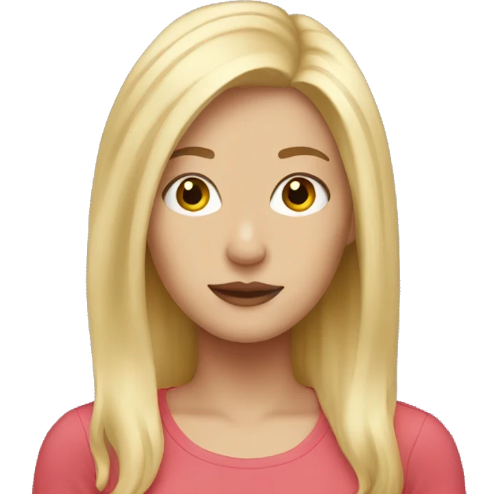 White girl with blonde hair  emoji