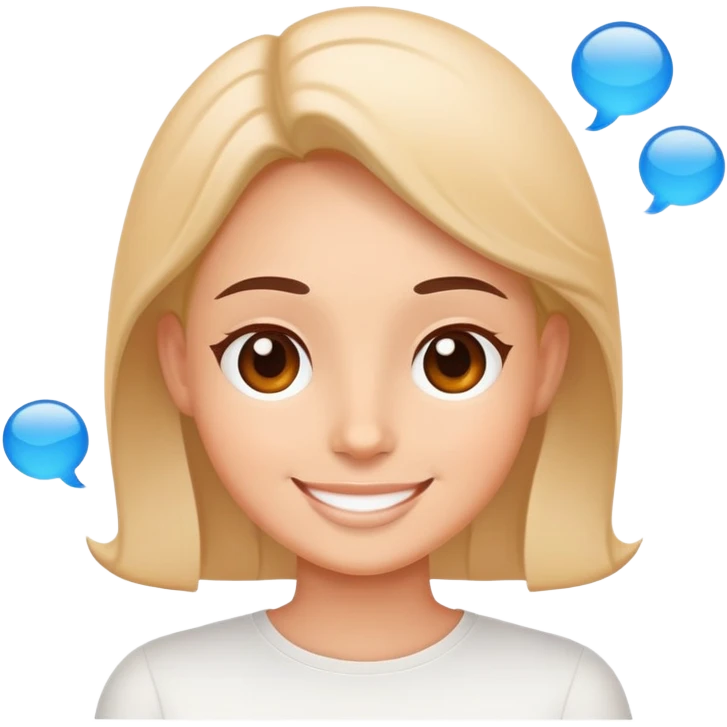 smiling face with balanced thought bubbles of work and relaxation emoji