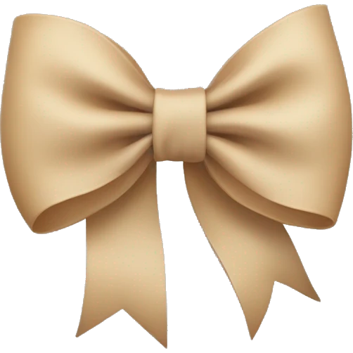 Beige bow emoji