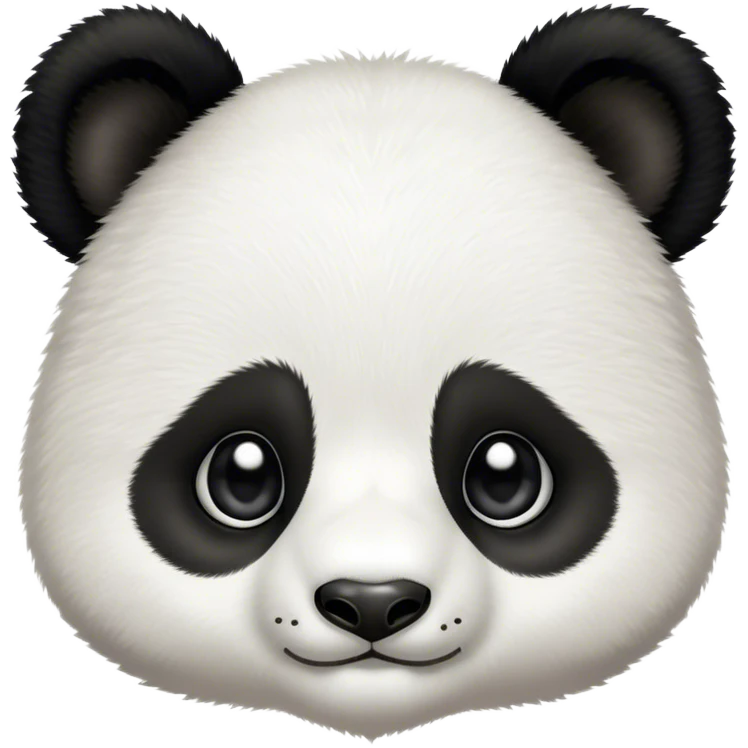 Cinematic Noble Baby Panda Portrait Emoji, Poised and regal, with a tiny, adorable build and a soft, fuzzy Fur of black and white, deep-set soulful gentle eyes, Simplified yet sharp and sophisticated features, highly detailed, glowing with a soft, dignified glow, high shine, intelligent and endearing, stylized with an air of miniature majesty, focused and attentive, soft glowing outline, capturing the essence of a watchful and confident little panda, so majestic it feels as though it could toddle out of the screen with effortless authority! emoji
