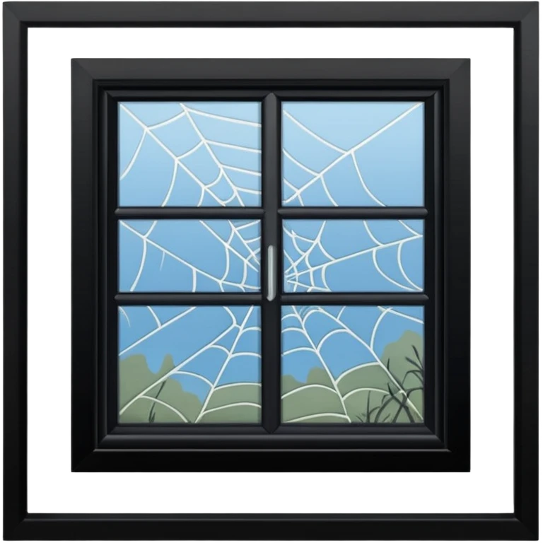 ventanas con telaraña emoji