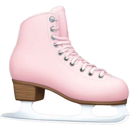 Soft pink ice skates  emoji
