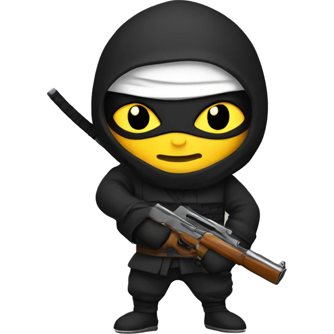ninja holding a gun emoji