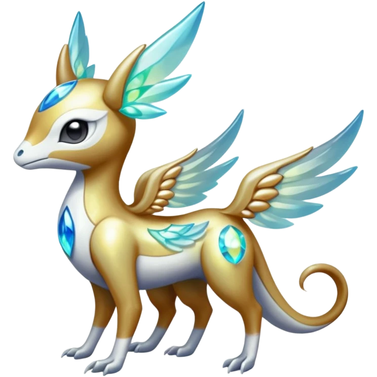Angelic Divine Bioluminescent Translucent Luminescent Diaphanous Shiny Colorful Meloetta-Latias-Koraidon-Peppercat-Wargreymon-Protogen-Fakémon-fusion-hybrid-creature emoji
