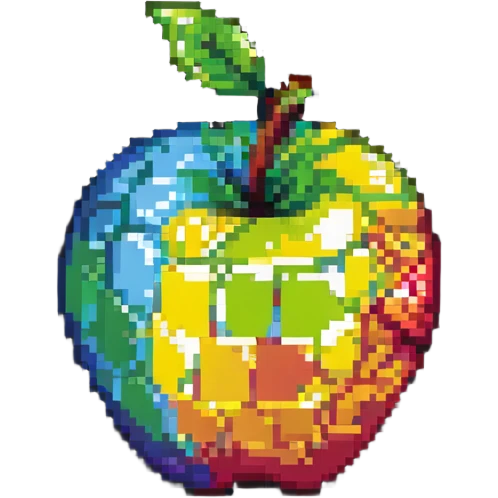 simple colorful apple emoji