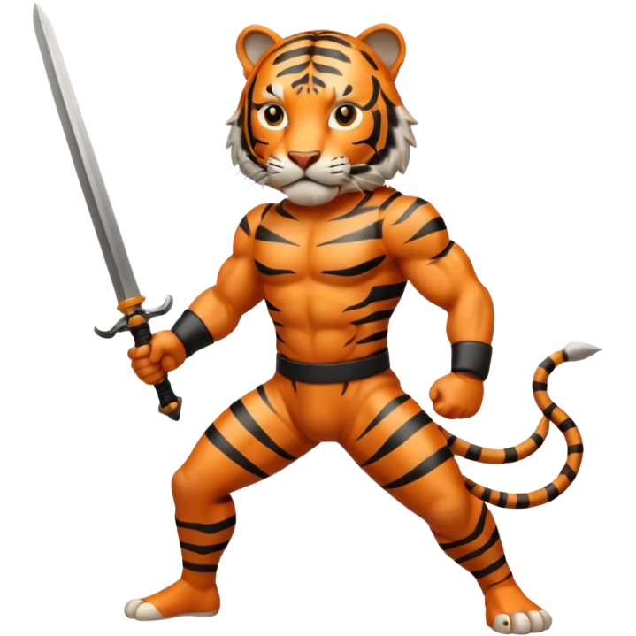 Tiger animal fencing sword  emoji