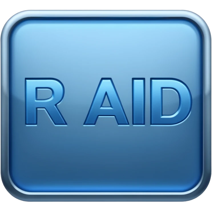 A sign that reads "RAID" in blue font emoji