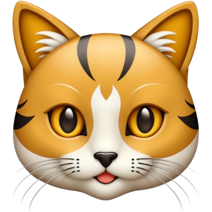 Elinde bicak olan caliko cinsi bir kedi tasma vs hiç bir sey olmasın üstünde bıçağı elinde tutsun gözleride bal rengi emoji