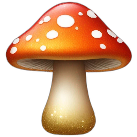 Glitter mushroom emoji
