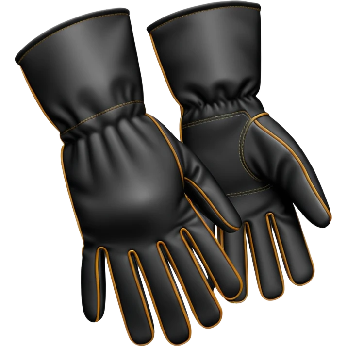 protection gloves black and metal  emoji