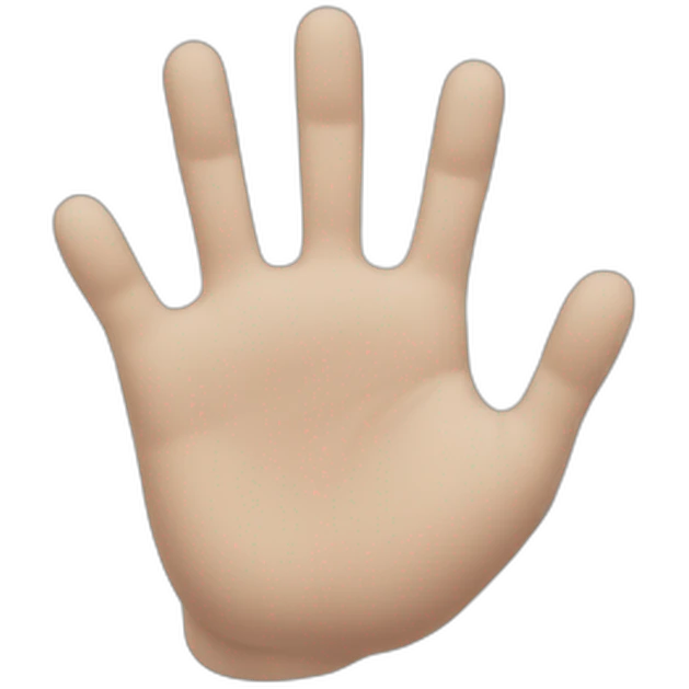 a hand with 6 fingers on it emoji