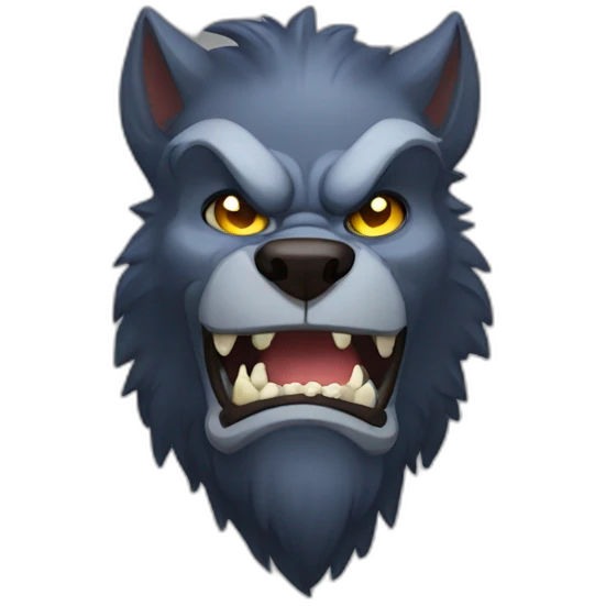 Very buff werewolf emoji