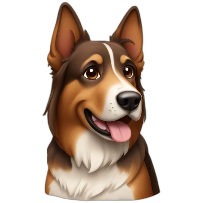 Marron Braco german dog emoji