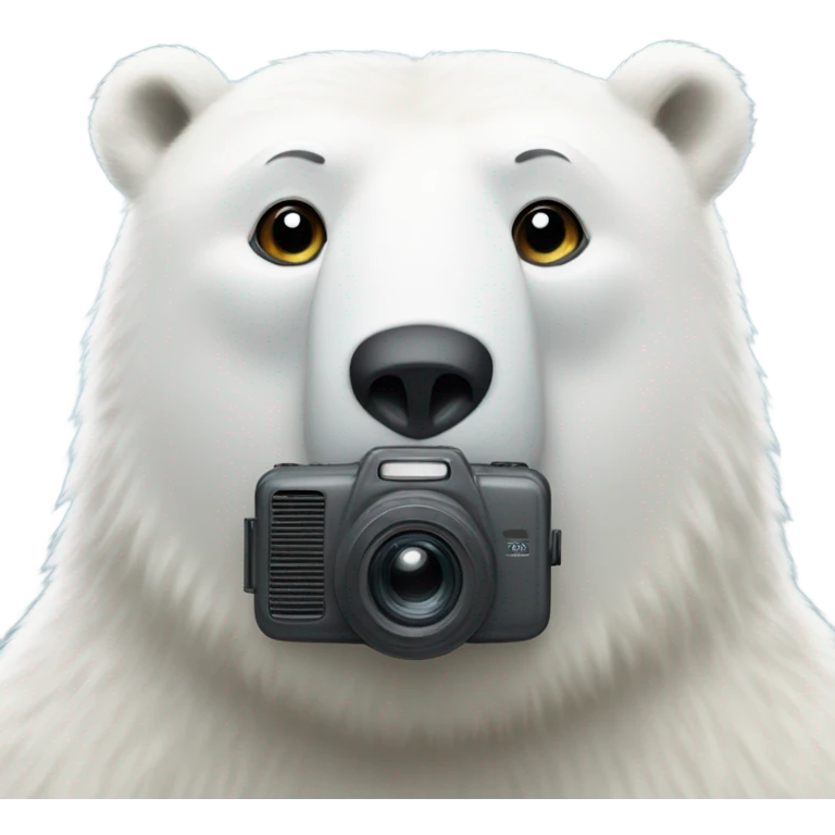 Polar bear with wildlife camera emoji