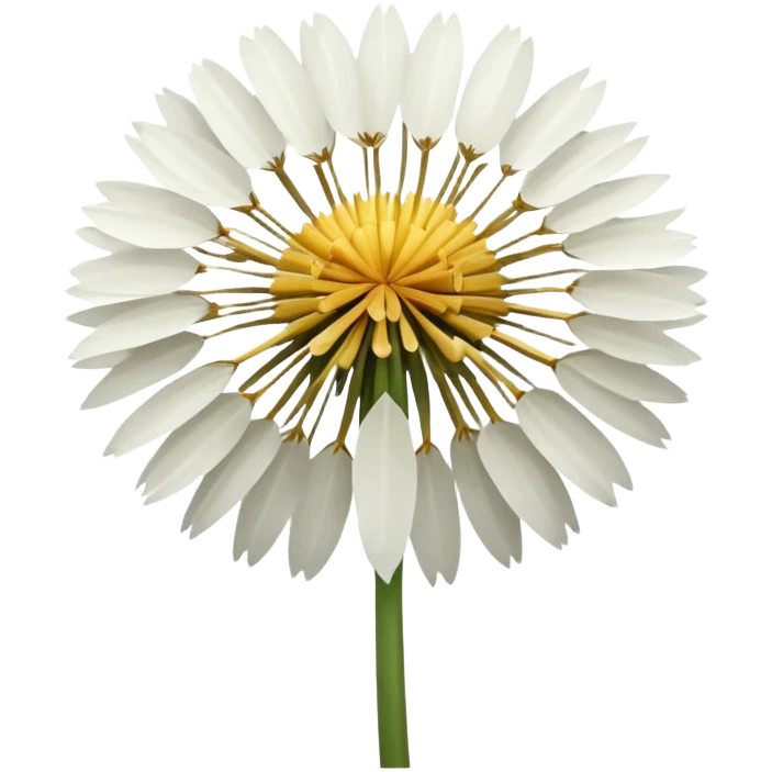 Dandelion flower emoji in white colour looks aesthetic  emoji