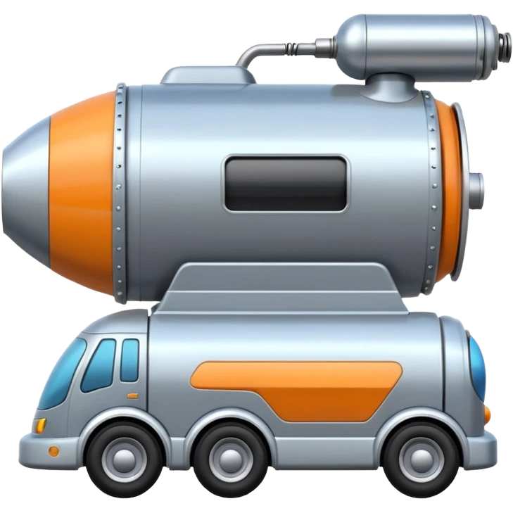  Flintstones futuristic jet engine-powered tall robot moving van emoji