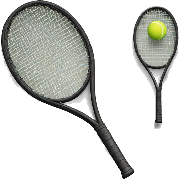 Realistic Tennis racket in black emoji