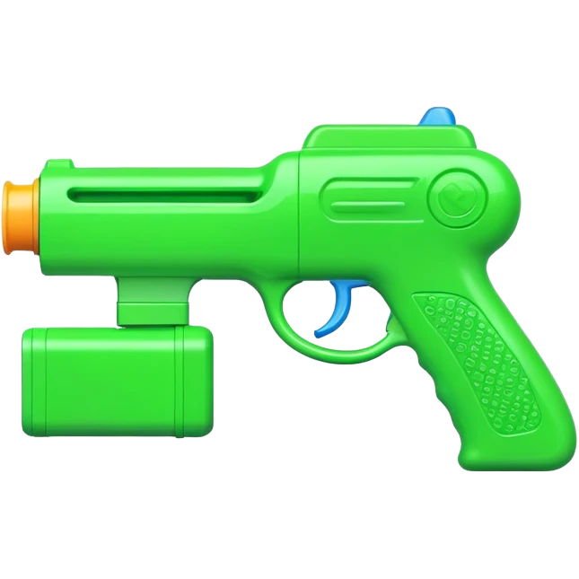Water pistol toy in bright green color emoji