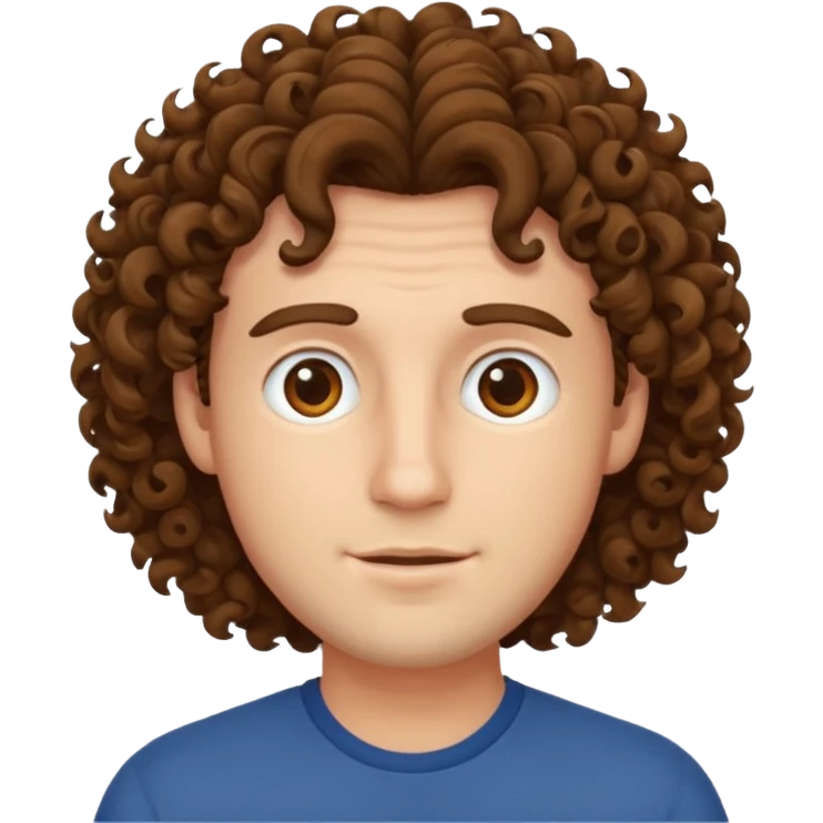 Man with curly hair  emoji