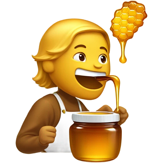 eating honey emoji