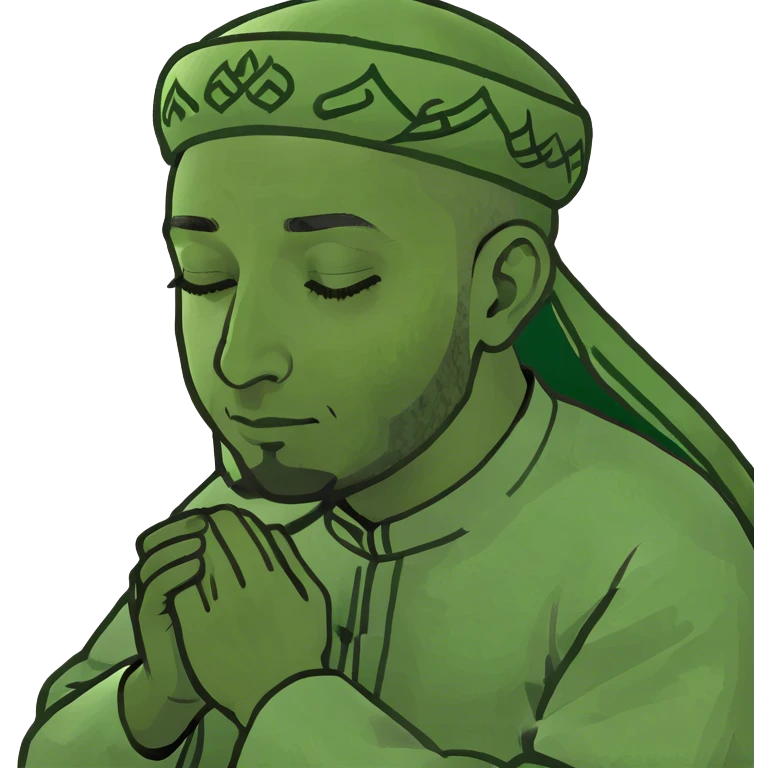 Muslim man praying emoji