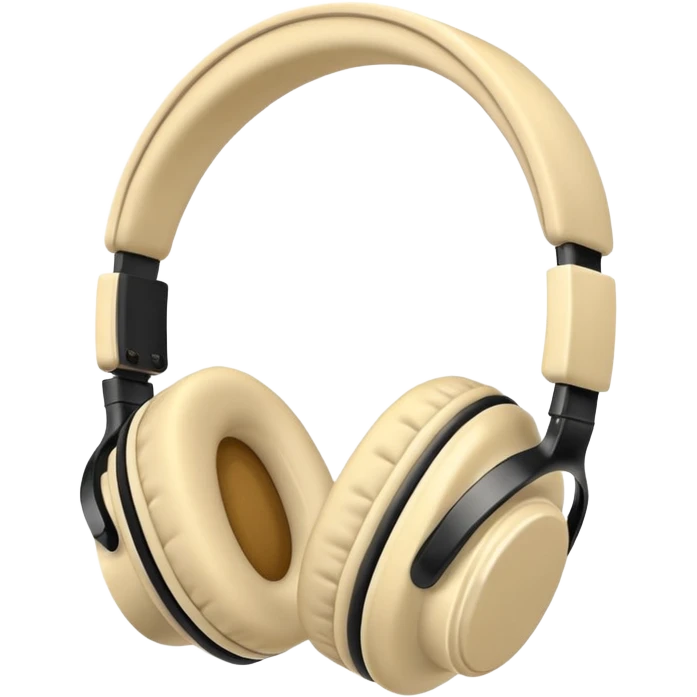 headphones cream emoji