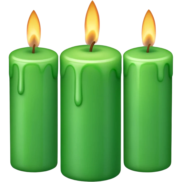 GREEN CANDLES emoji