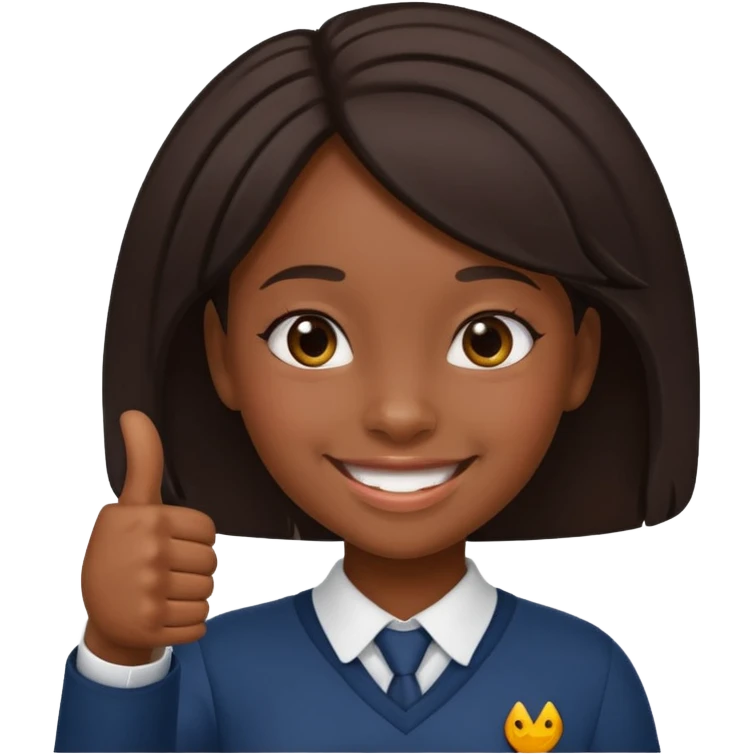 black school girl thumbs up emoji
