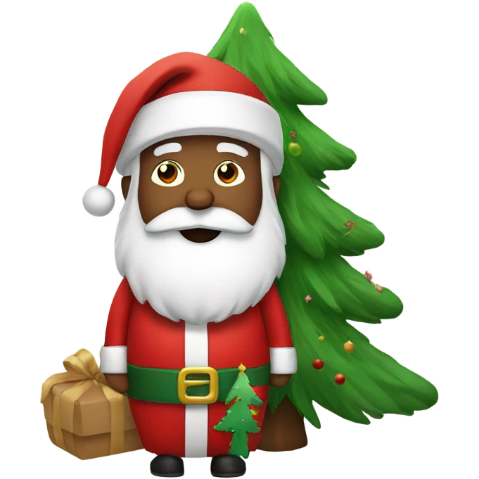 Santa claus with tree emoji