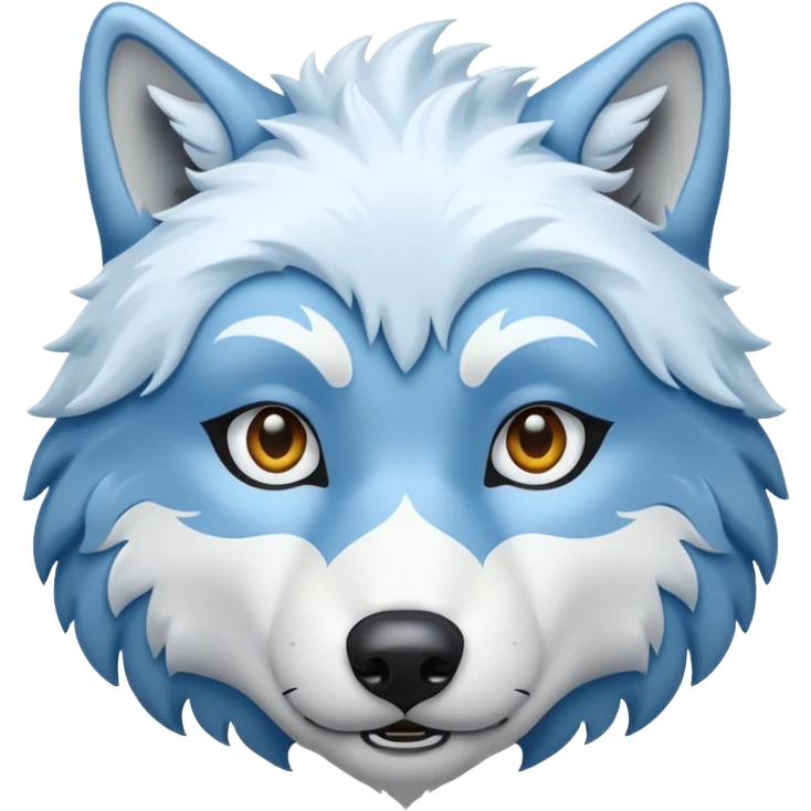 un lobo helado emoji