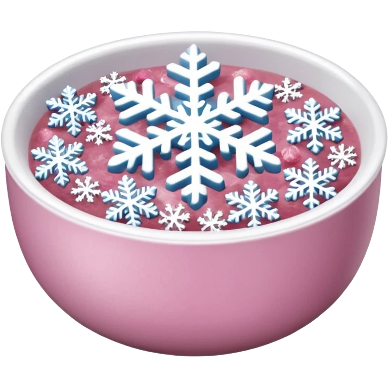 Pink 🥘 snowflake emoji