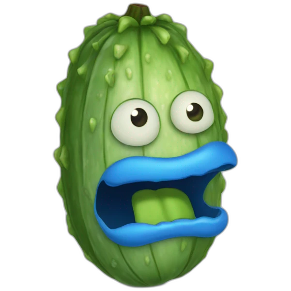 blue-pickle emoji