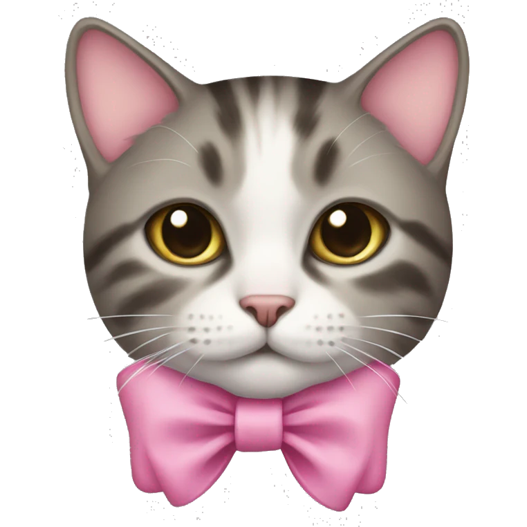 cat with pink bow emoji