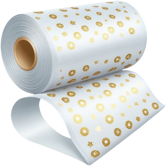 minimalist simple sparkle over a modern roll of patterned fabric, clean contemporary design, no ornamental or holiday elements emoji