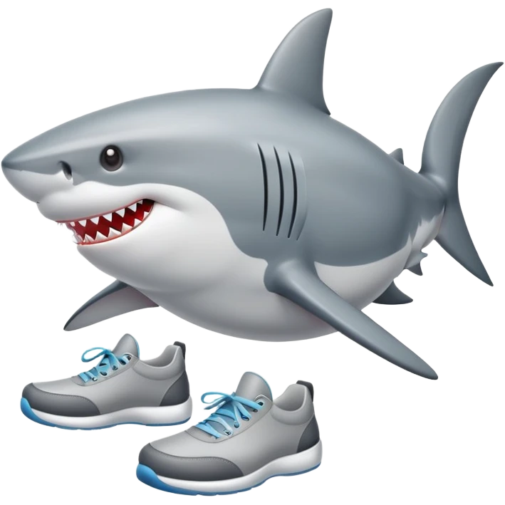 shark with shoes on emoji