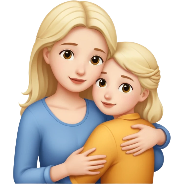 Aunt gives the girl a hug emoji