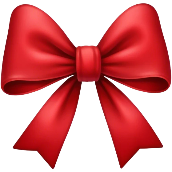 Red velvet bow emoji