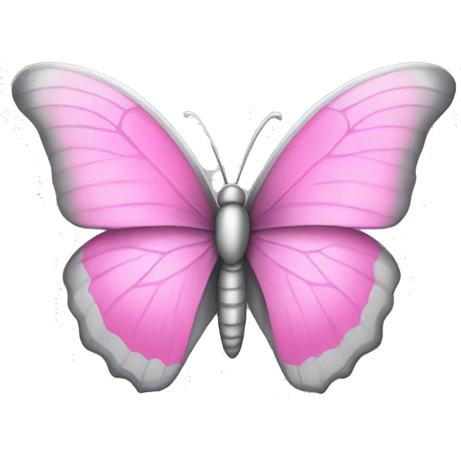 Pink and silver butterfly  emoji